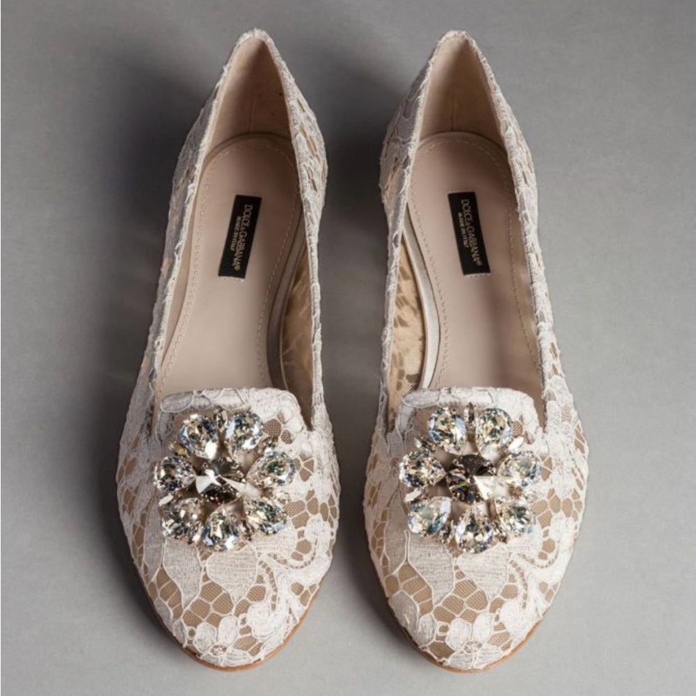 Dolce & Gabbana Vally Taormina Lace Ballerina Flats